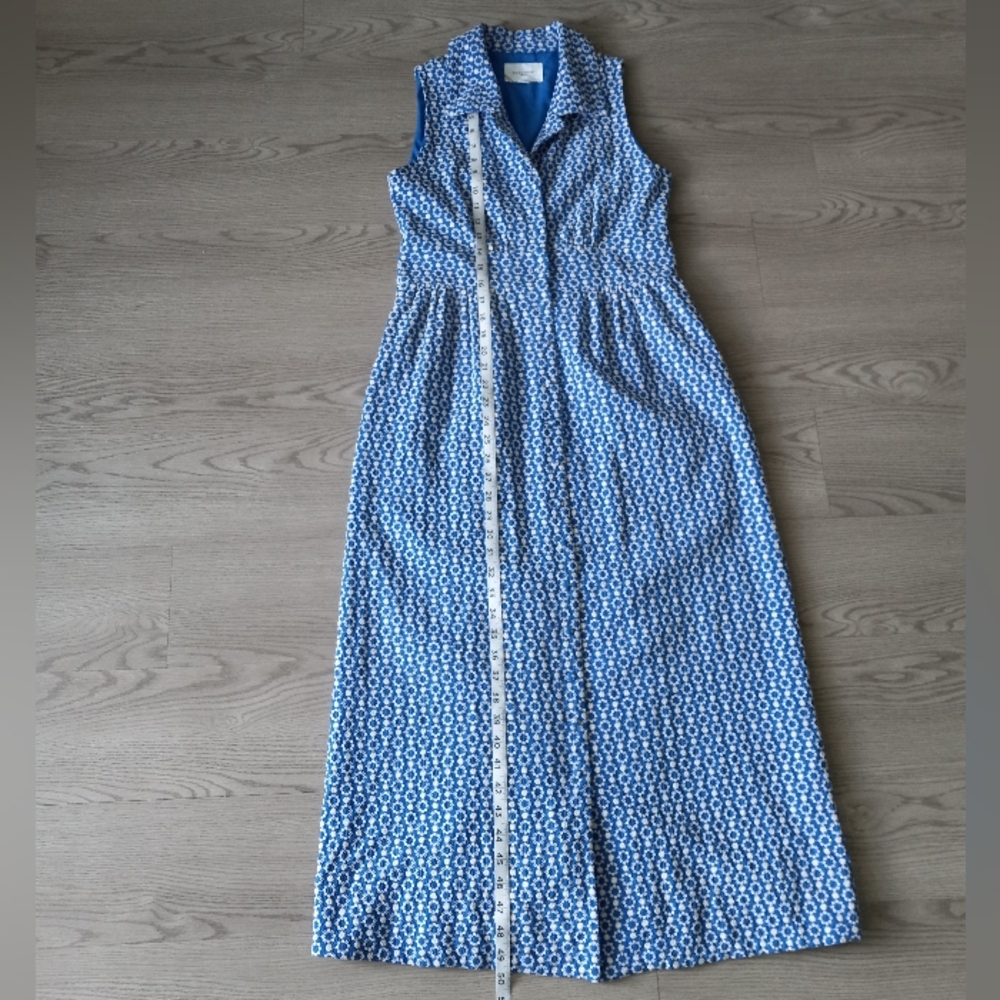 Tuckernuck Pomander Place Blue Eyelet Sleeveless Noelle Maxi Dress S - Picture 15 of 16